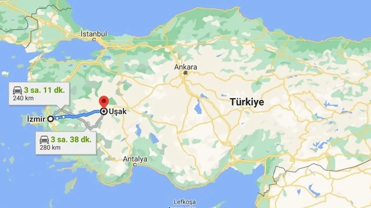 Uşak – İzmir Arası Kaç Km Uşak – İzmir Arası Mesafe