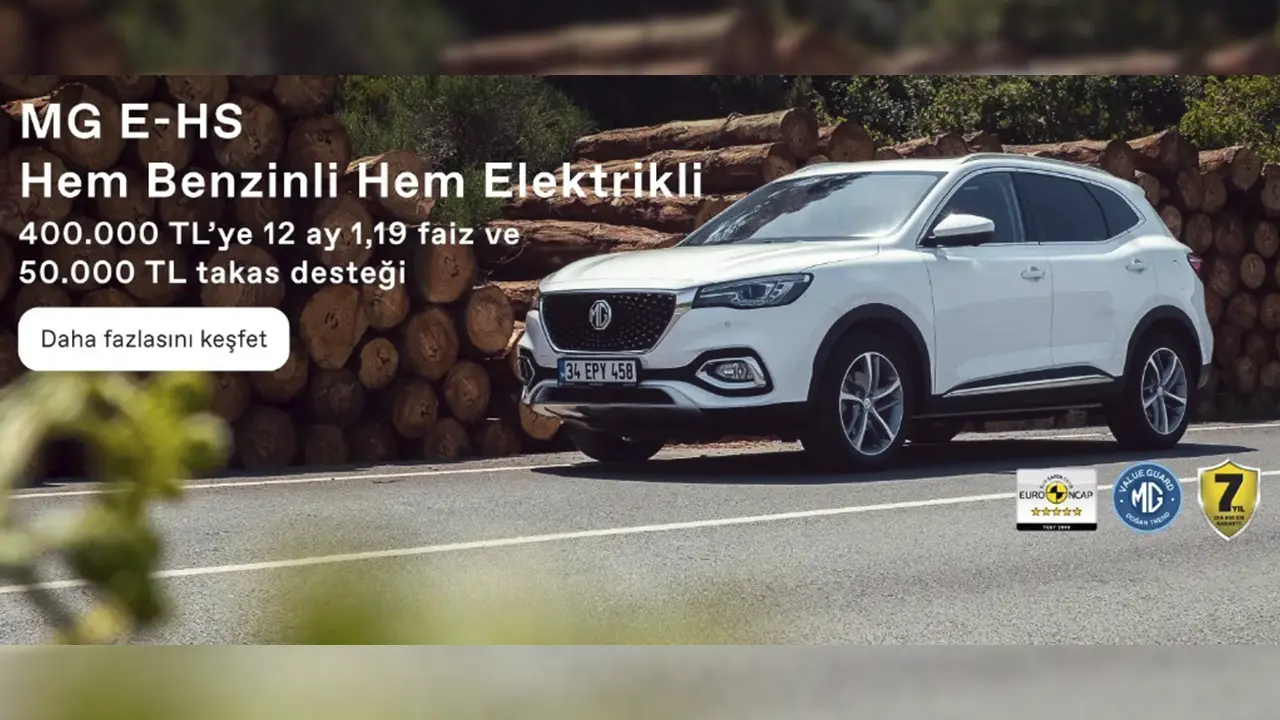 MG E-HS benzinli ve elektrikli araç modelinden yüzde 1,19 faizli bütçeye dost teklif!