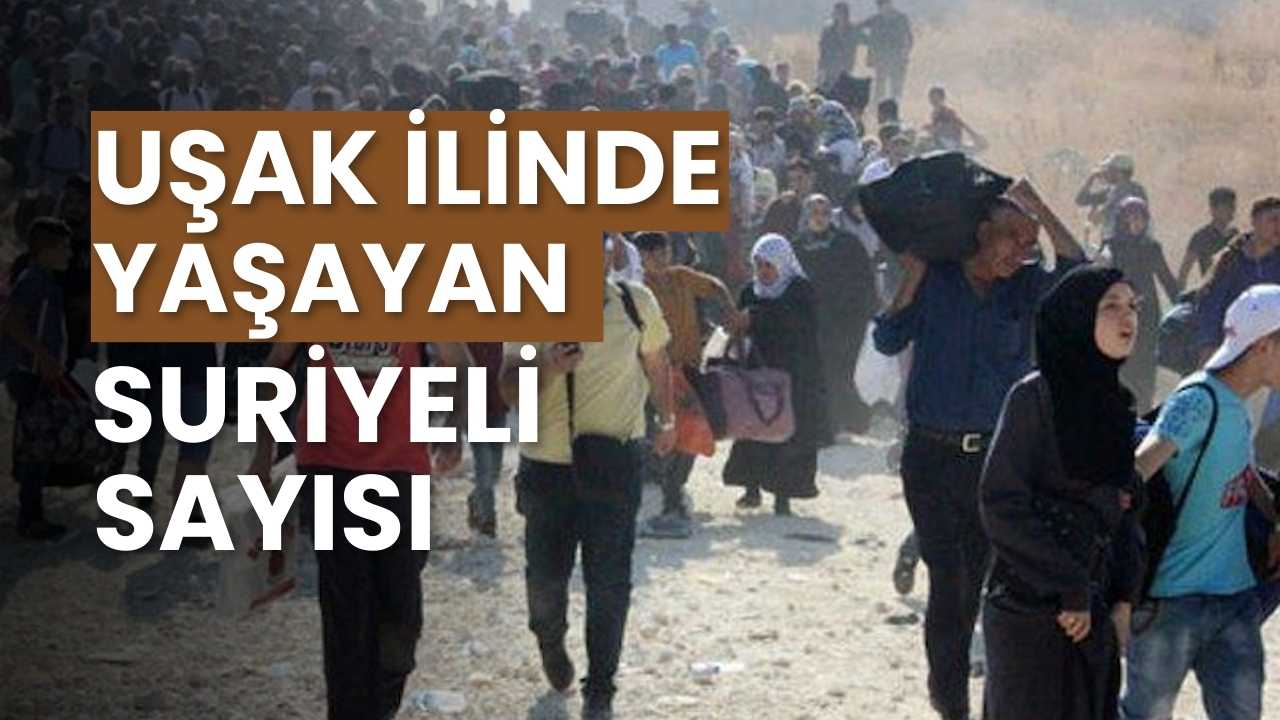Uşak'ta yaşayan Suriyeli sayısı belli oldu! Bakın Uşak ilinde kaç Suriyeli yaşıyor