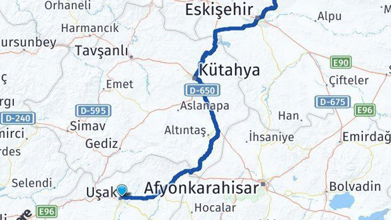 Uşak-Eskişehir arası kaç kilometre, otobüs ve özel araçla kaç saat sürüyor?