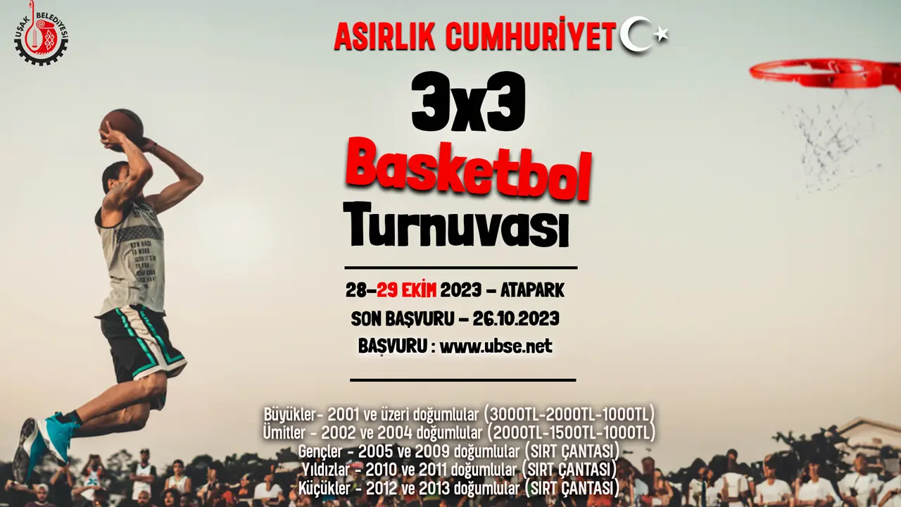 Cumhuriyetimizin 100. yılına özel Asırlık Cumhuriyet  Basketbol Turnuvası başlıyor