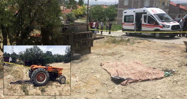 Devrilen traktörün altında kalan sürücü hayatını kaybetti
