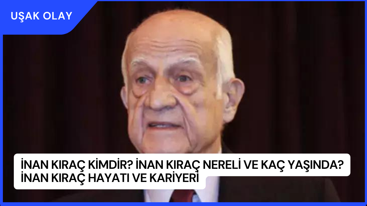 İnan Kıraç Kimdir? İnan Kıraç Nereli ve Kaç Yaşında? İnan Kıraç Hayatı ve Kariyeri