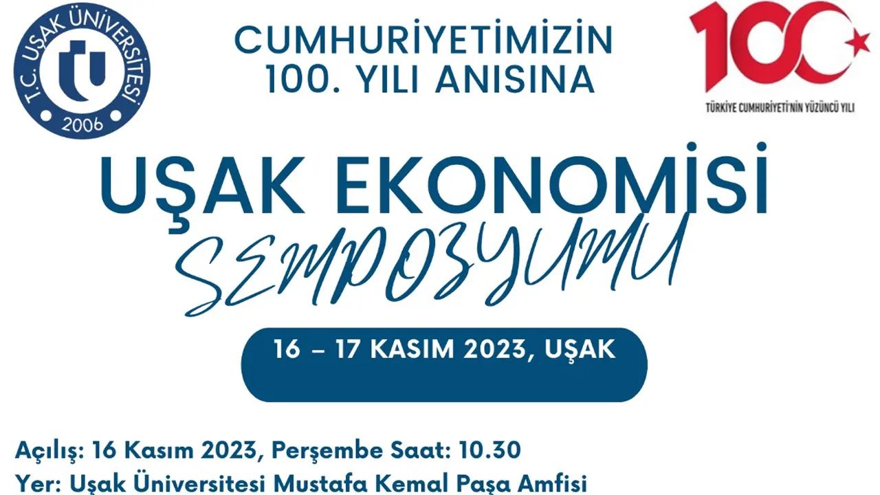 Uşak Ekonomisi Sempozyumu 16-17 Kasımda Yapılacak