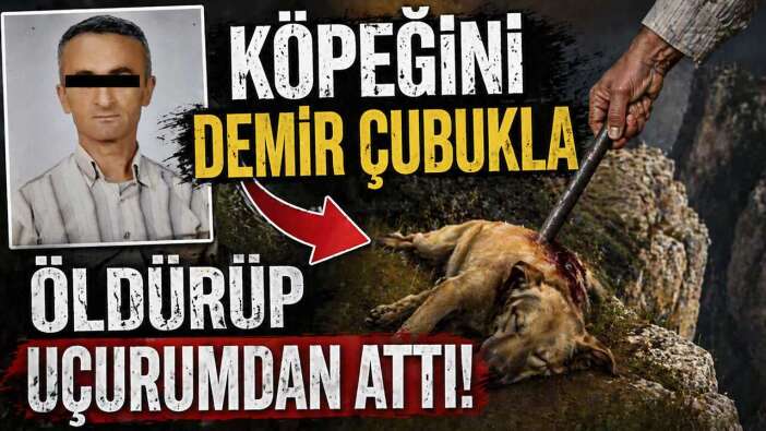 Köpeğini Demir Çubukla Öldürüp Uçurumdan Attı!