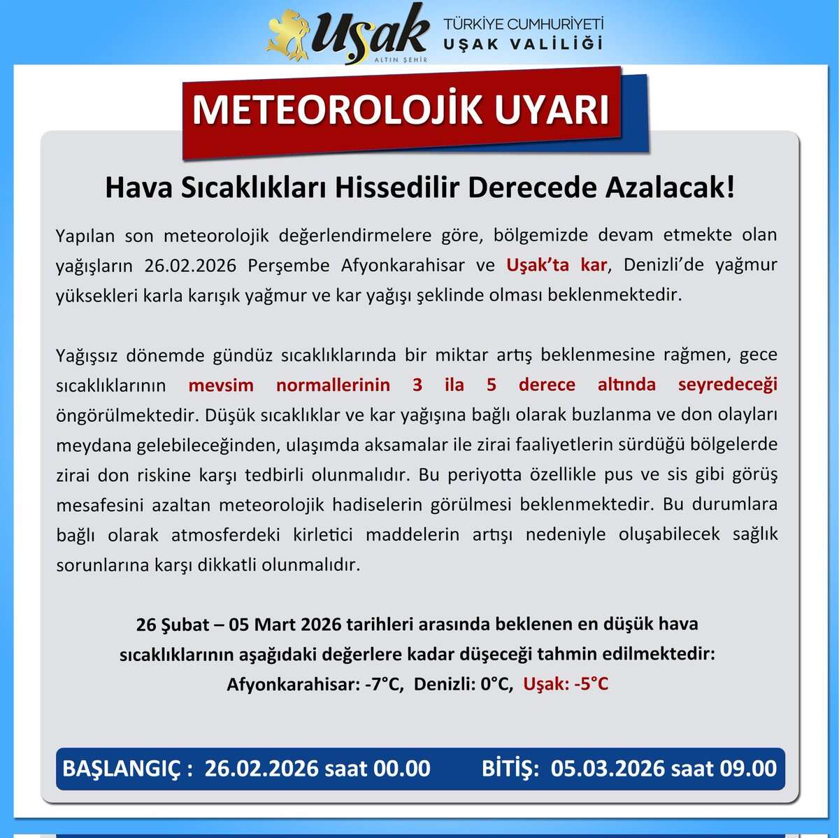 usak-hava-durumu-valilik-uyari